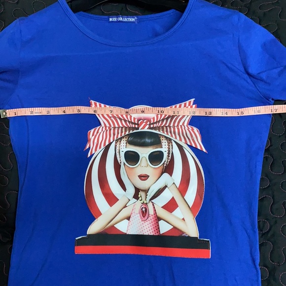 Long Sleeve Top BLUE 3D Size M - Picture 8 of 10